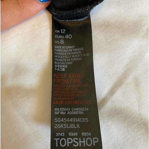 TOPSHOP Petite Women’s Black Crossed Skirt - Picture 4 of 6